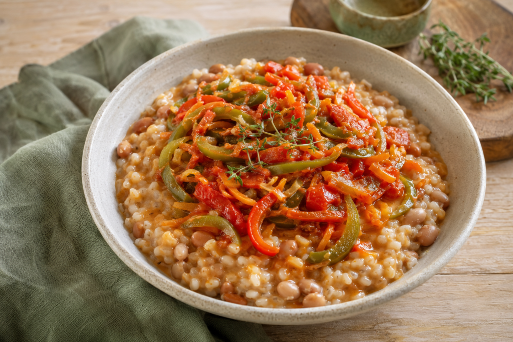 Creamy Samp and Beans with Quick Chakalaka